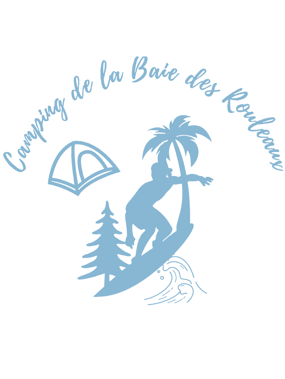 Logo charté camping de la baie des rouleaux